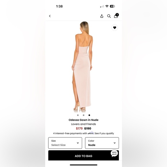 Lovers and Friends Elegant Blush Pink Maxi Dress - NEW (tags in/ never worn) - Picture 5 of 5